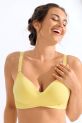20402 POMPEYA Bra with moulded foam cup, wireless, brushed, Wireless Soft