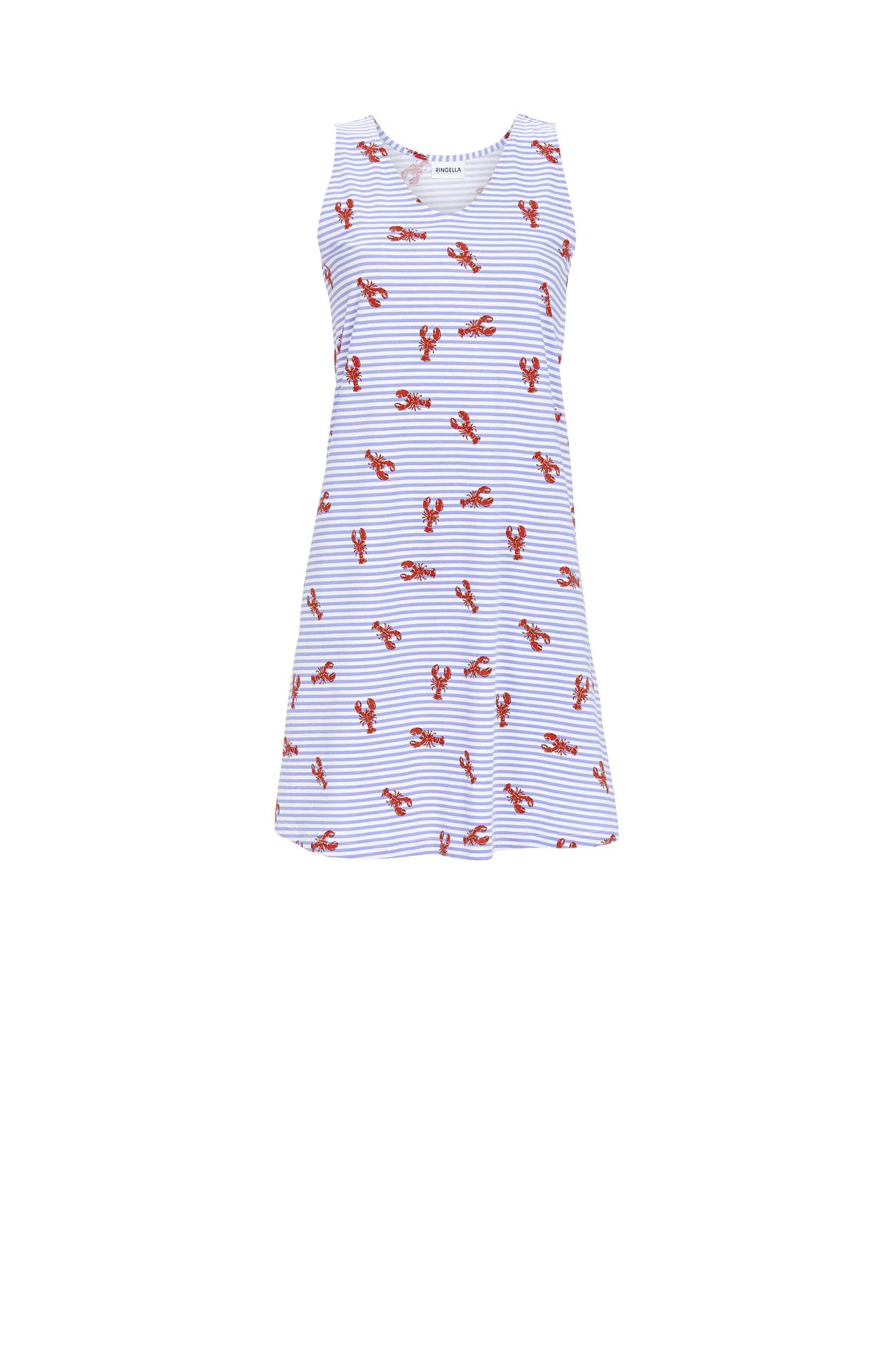 5211022 Ringella Dames Sleepshirt mouwloos met kreeft-dessin