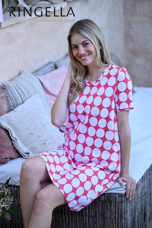 5211027 Ringella Dames Nachthemd met polka-dots