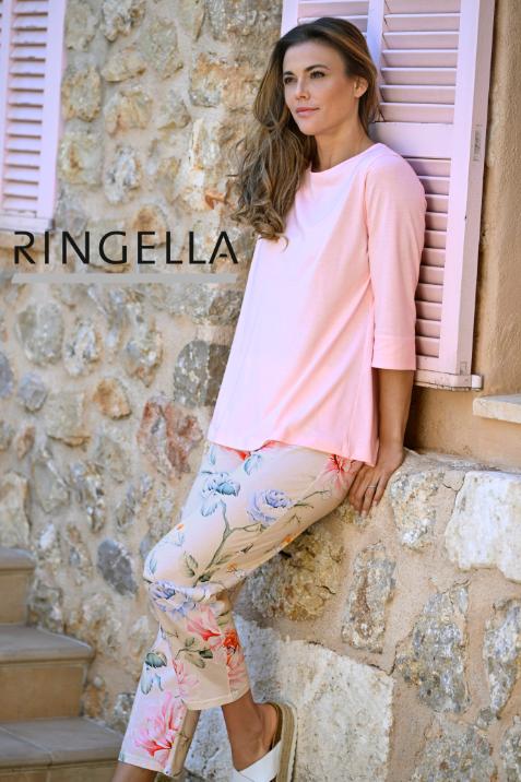 5211244 Ringella Dames Pyjama 7/8 broek met bloem-dessin