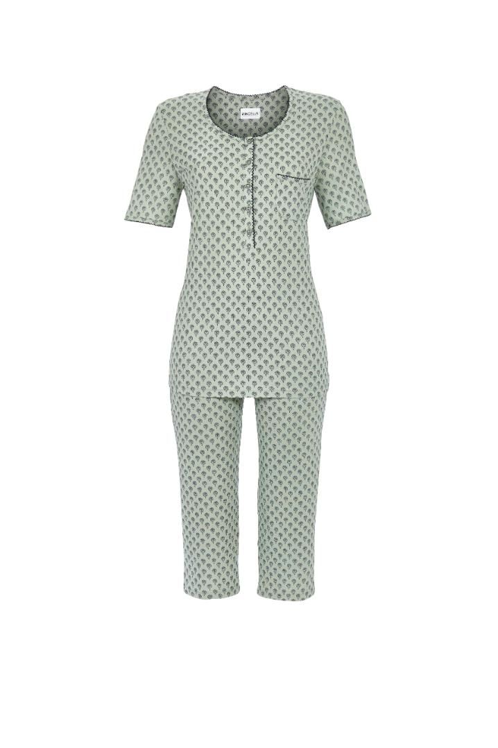 5211248 Ringella Dames Pyjama capri knoopsluiting met print
