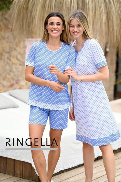 5211363 Ringella Dames Shortama met zeester-dessin