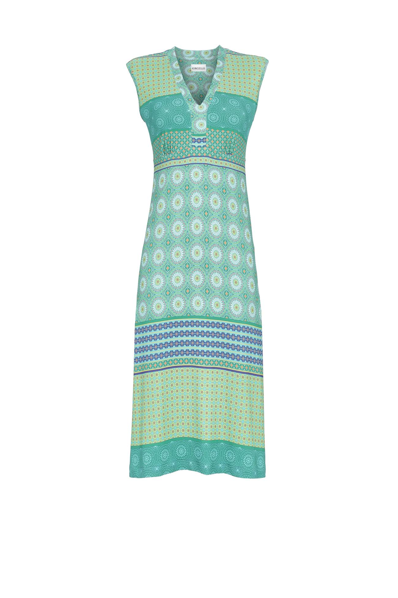 5221115 Ringella Beach Jurk lang mouwloos geweven viscose met V-hals