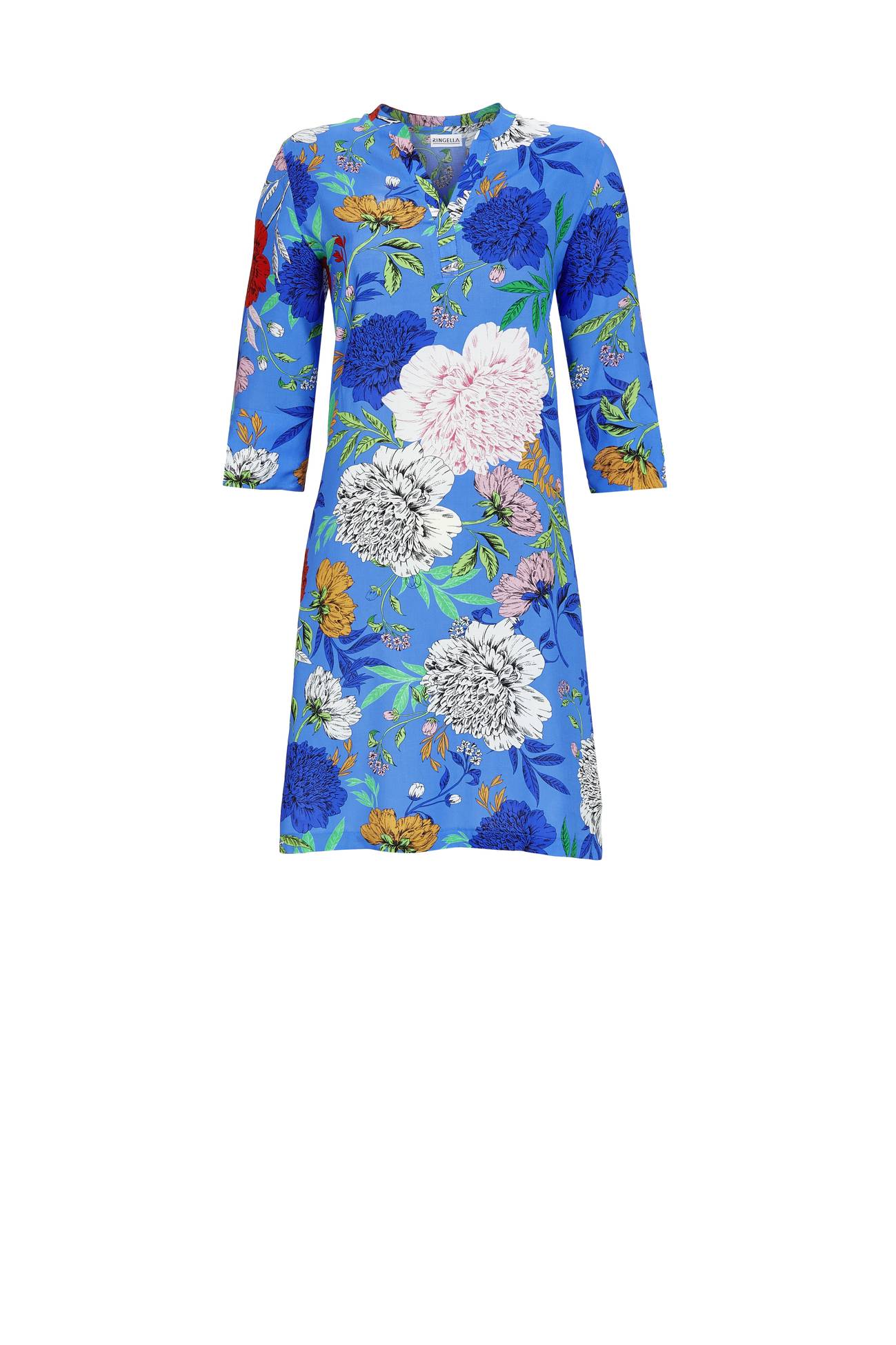 5226021 Ringella Beach Tuniek 3/4 mouw geweven viscose met bloem-dessin