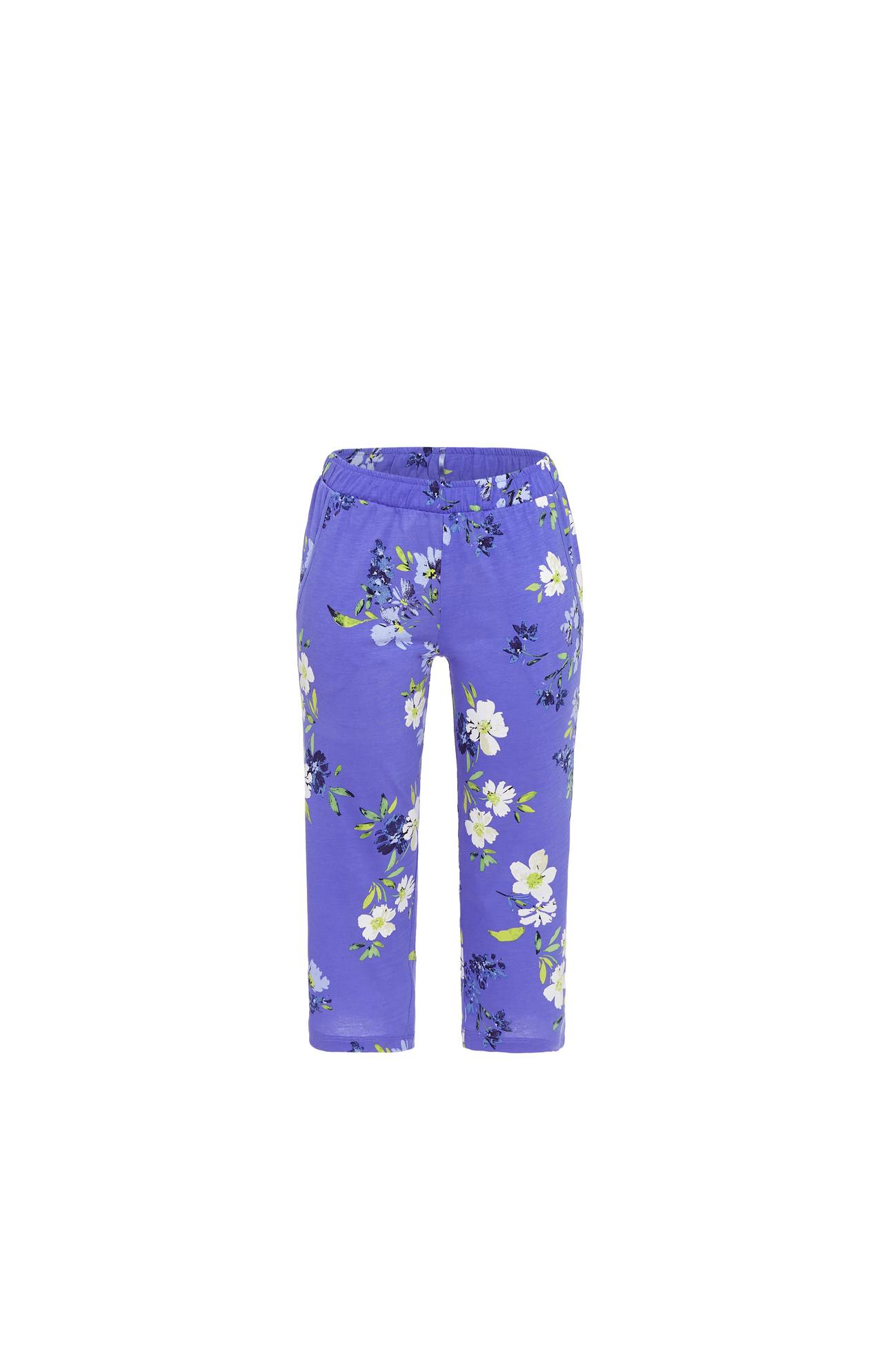 5251514 Bloomy Capribroek met bloem-dessin