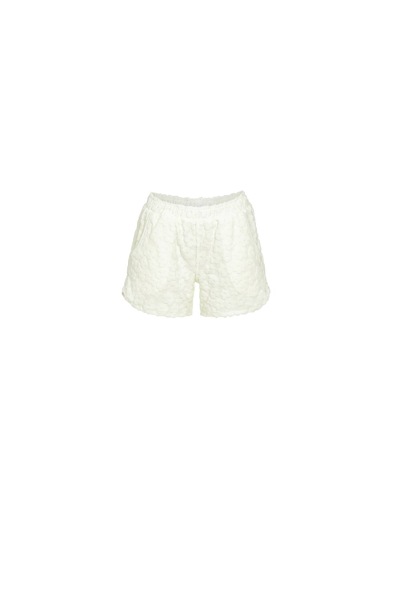 5258519 Bloomy Shorts stretch-badstof met bloem-dessin