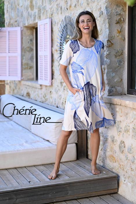 5271009 Cherie Line Nachthemd met blad-dessin