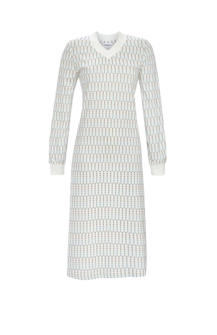 5511132 Ringella Dames Nachthemd print lang interlock met boordjes