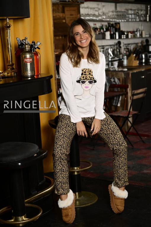 5511201 Ringella Dames Pyjama dessin met opdruk