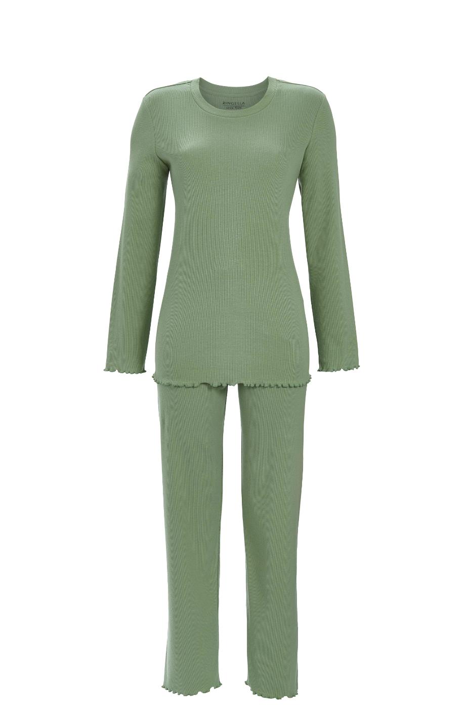 5511213 Ringella Dames Pyjama uni rib-kwaliteit