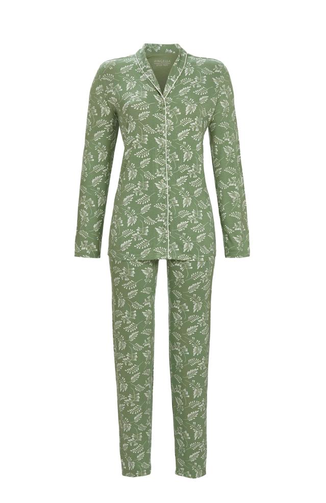 5511214 Ringella Dames Pyjama doorknoop met shawl-kraag