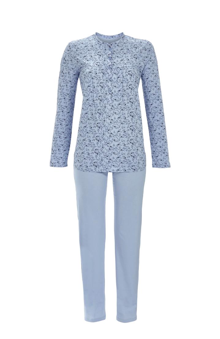 5511223 Ringella Dames Pyjama knoopsluiting met bloem-dessin