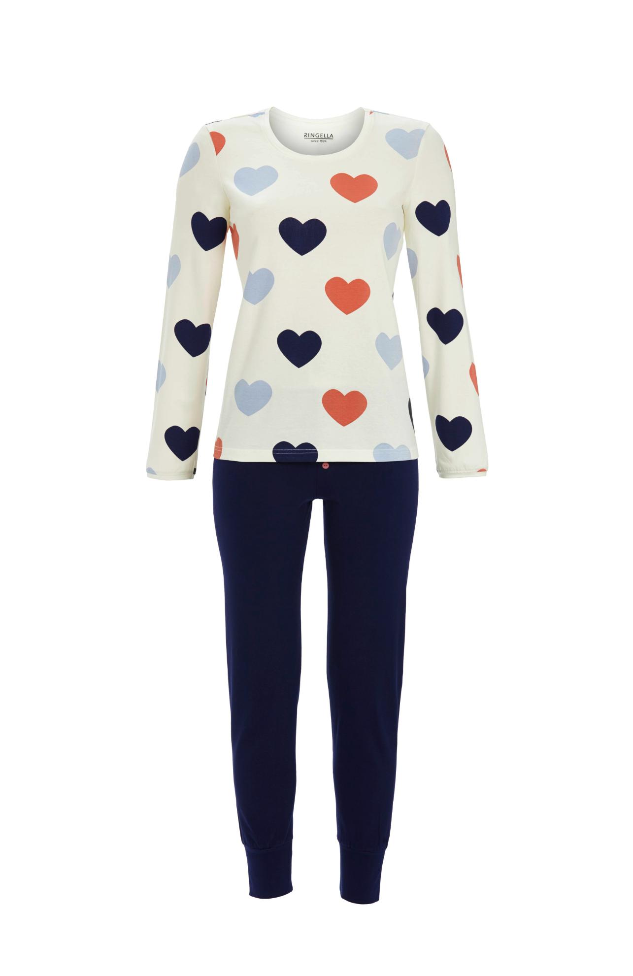 5511240 Ringella Dames Pyjama met hartjes-dessin