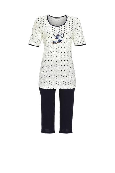 5211213 Ringella Dames Pyjam capri met nop-dessin