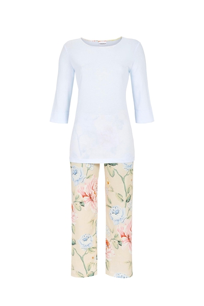 5211244 Ringella Dames Pyjama 7/8 broek met bloem-dessin