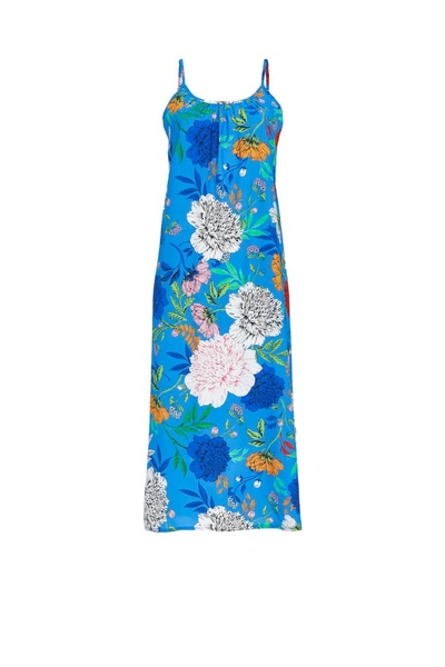 5226122 Ringella Beach Jurk lang spaghetti geweven viscose bloem-dessin