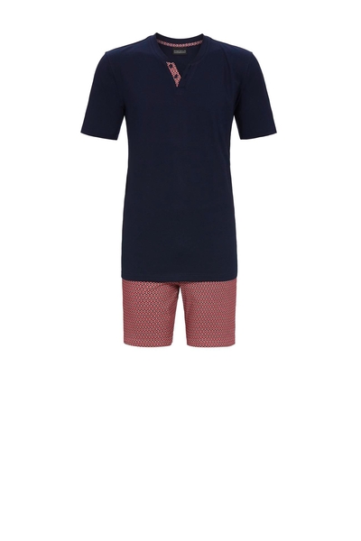 5241305 Ringella Men Shorty met V-hals en grafisch-dessin
