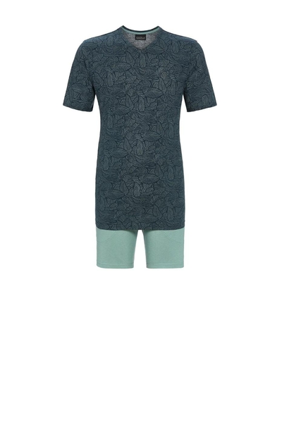 5241312 Ringella Men Shorty met V-hals en grafisch-dessin