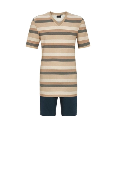 5241315 Ringella Men Shorty met V-hals en streep-dessin