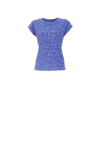 5258417 Bloomy T-Shirt stretch-badstof met bloem-dessin