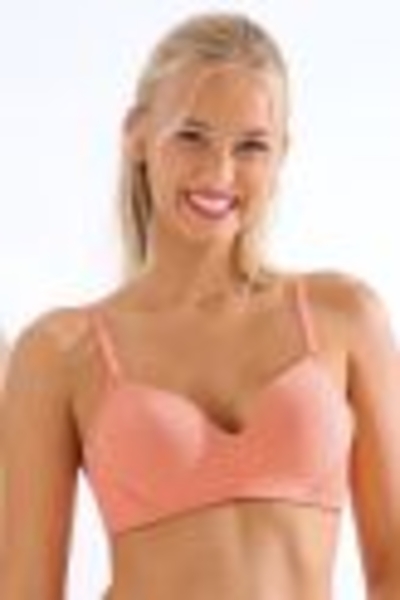 20402 POMPEYA Bra with moulded foam cup, wireless, brushed, Wireless Soft