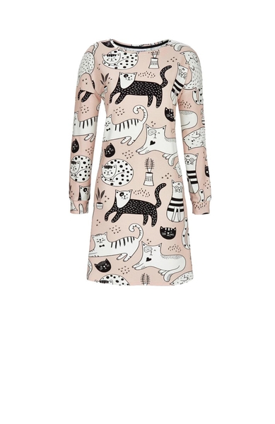5511004 Ringella Dames Nachthemd met poes-dessin