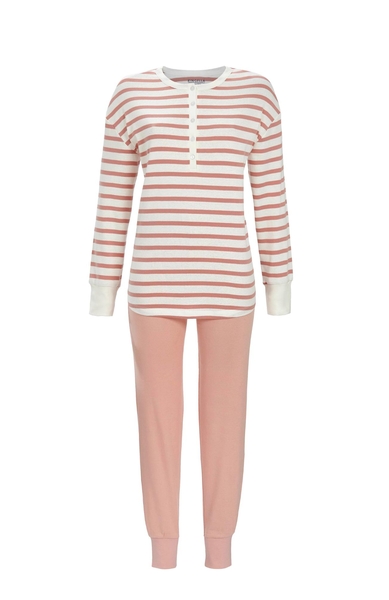 5511206 Ringella Dames Pyjama boordjes knoopsluiting met streep-dessin
