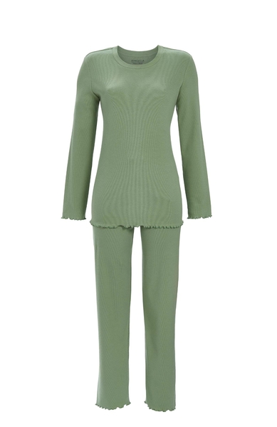 5511213 Ringella Dames Pyjama uni rib-kwaliteit