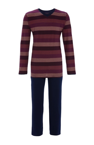 5541207 Ringella Heren Pyjama V-hals met streep-dessin