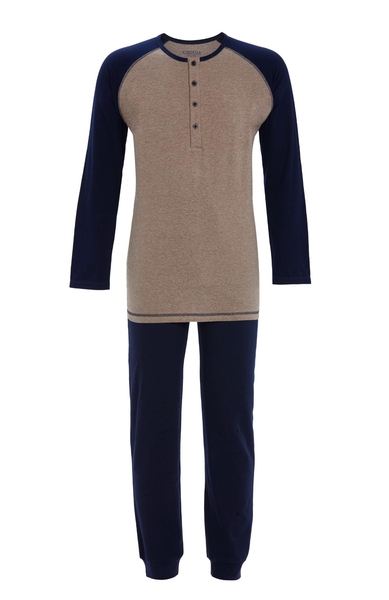 5541217 Ringella Heren Pyjama knoopsluiting uni