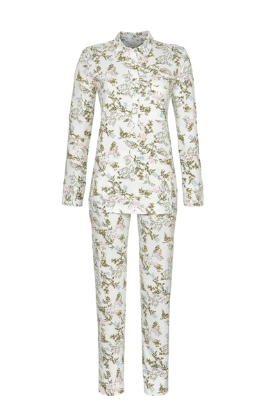 5571202 Cherie Line Pyjama doorknoop met bloem-dessin